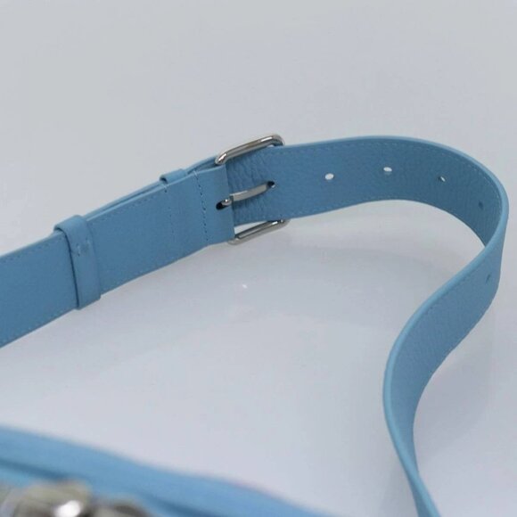 LOUIS VUITTON Taurillon Monogram Maxi Bum Bag bag Light Blue M21715 Auth 76433A - Picture 9 of 16